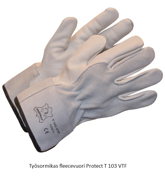 Työsormikas, vuota/haljas, fleecevuori